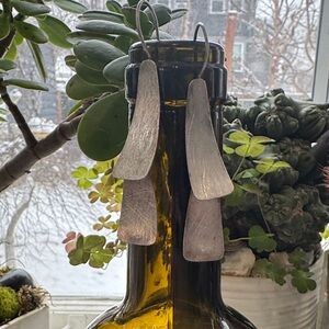 Modern Silver Abstract Earrings